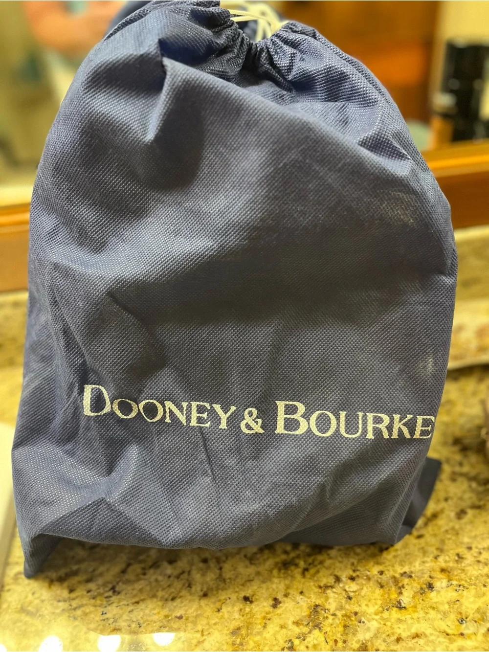 Dooney & Bourke Black Leather Pebble Hobo with Contrast Stitching